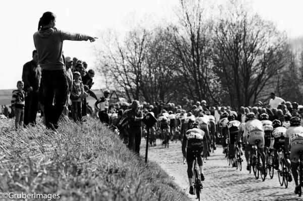 A Belgian fan picks out his favourite rider