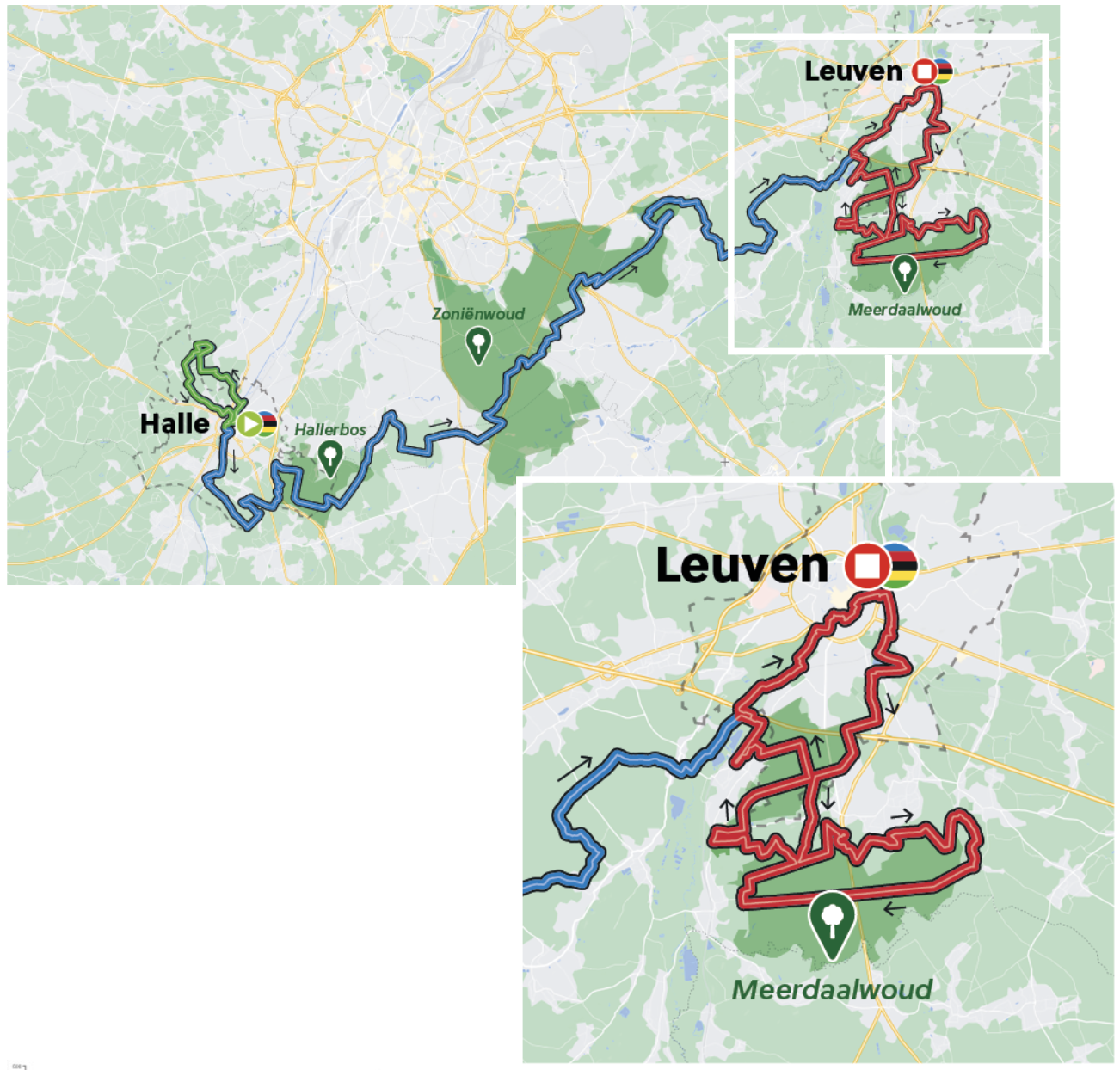 Elite women's route and finish circuit for 2024 UCI Gravel World Championships