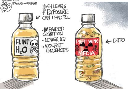 Editorial Cartoon U.S. Right Wing Media