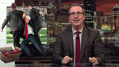 John Oliver imagines Trump being dragged from office