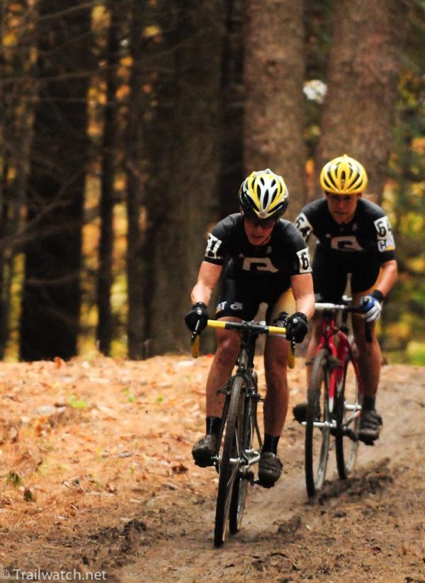 Andrea Smith (Ladies First Racing) deep in the woods