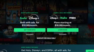 Hulu homepage