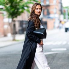 katie holmes wearing toteme in NYC