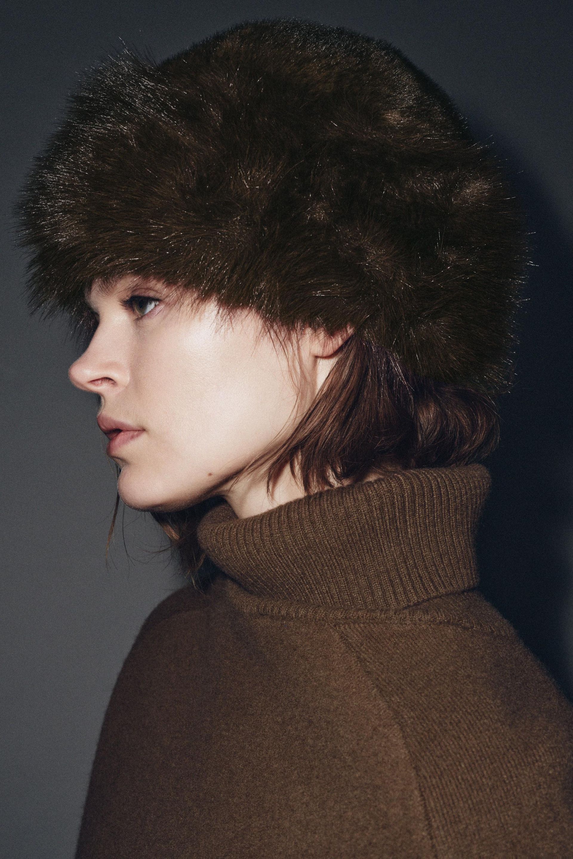 Faux Fur Cuffed Hat