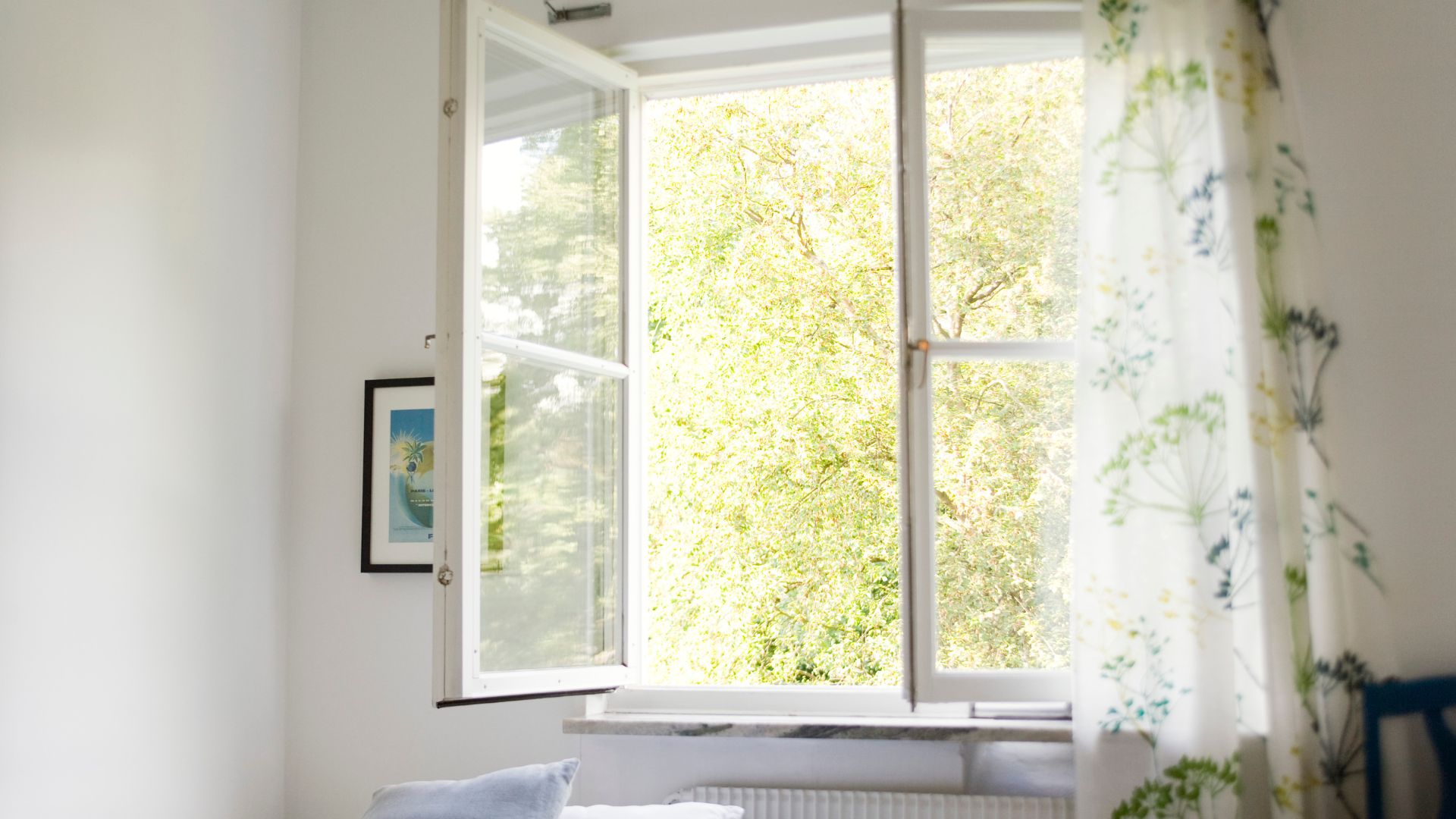 picture of an open window in living room