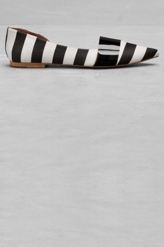 & Other Stories Monochrome Striped Slippers, £55