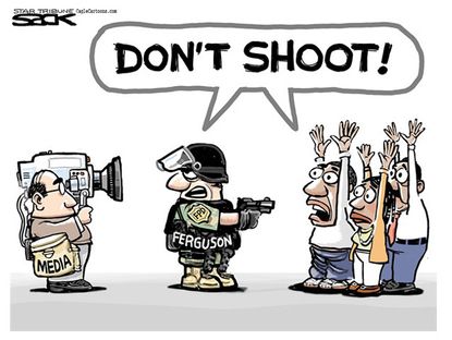 Editorial cartoon U.S. Ferguson police