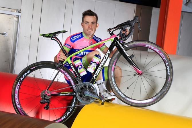 Elia Favilli (Lampre-Merida) feels more comfortable behind the bike than in front of the lens
