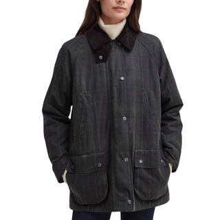 Chaqueta encerada Ashby de tartán de Barbour