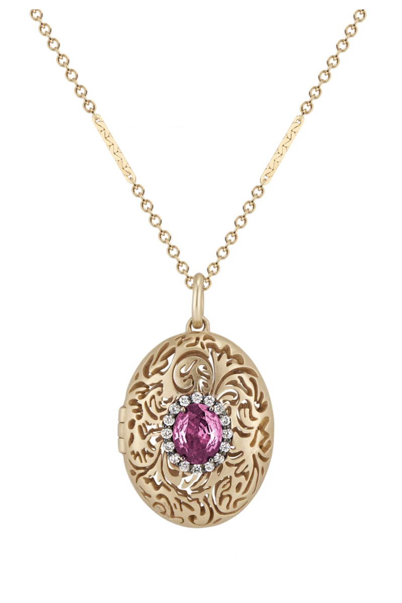 Larkspur & Hawk Illustrated Arbor Eyelet Aromatic Locket