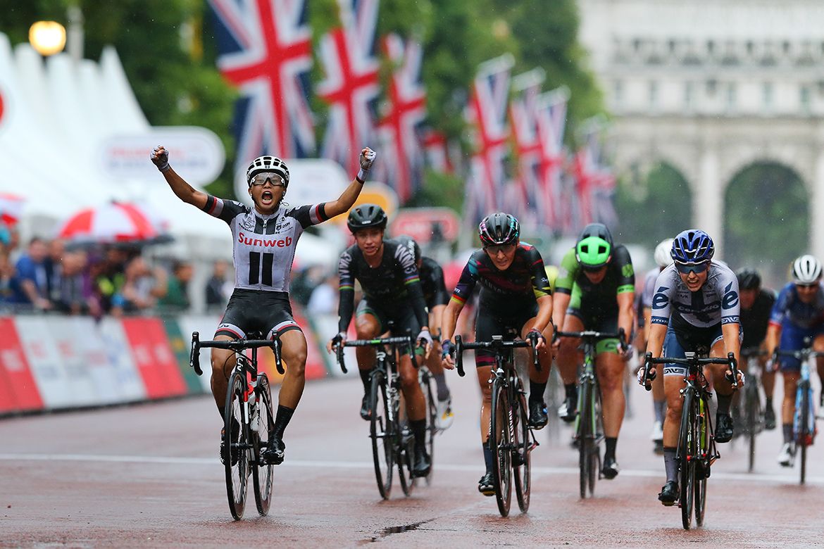 Coryn Rivera wins the RideLondon Classique.