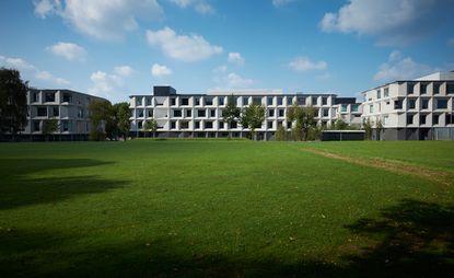 Burntwood School in Wandsworth with a lovely green grass area