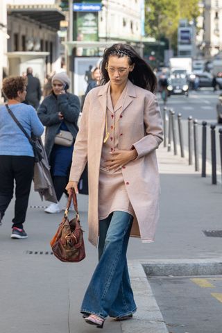 Bella Hadid carrying a Louis Vuitton bag