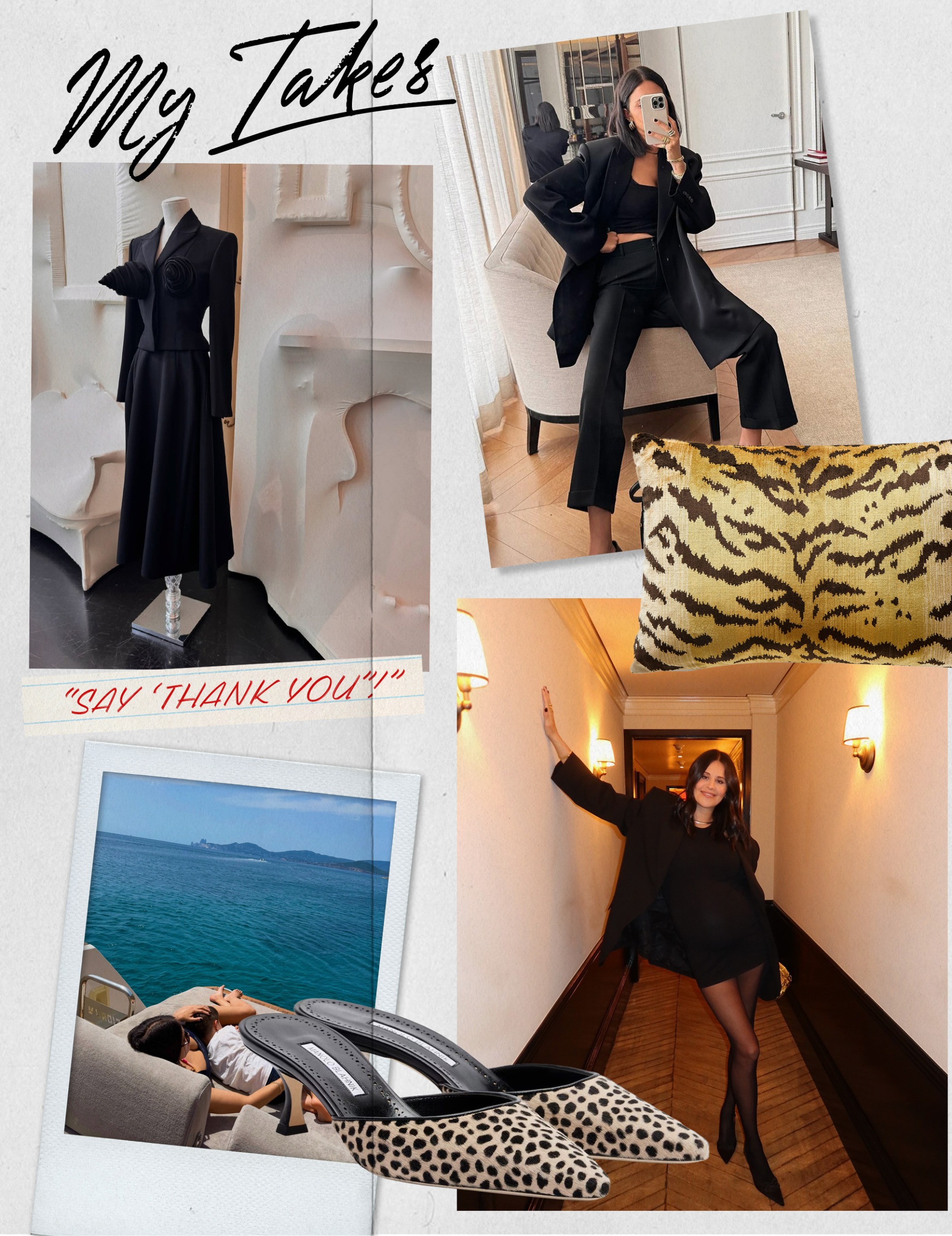Photo collage of celebrity stylist Dani Michelle for Who What Wear's My World series.