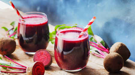 Beetroot cocktails.