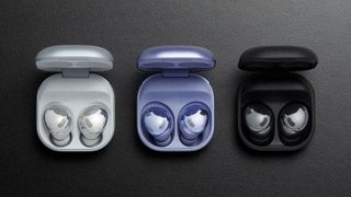 The Samsung Galaxy Buds Pro displayed in all colors