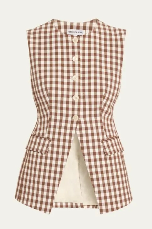 Lois Gingham Tailored Vest