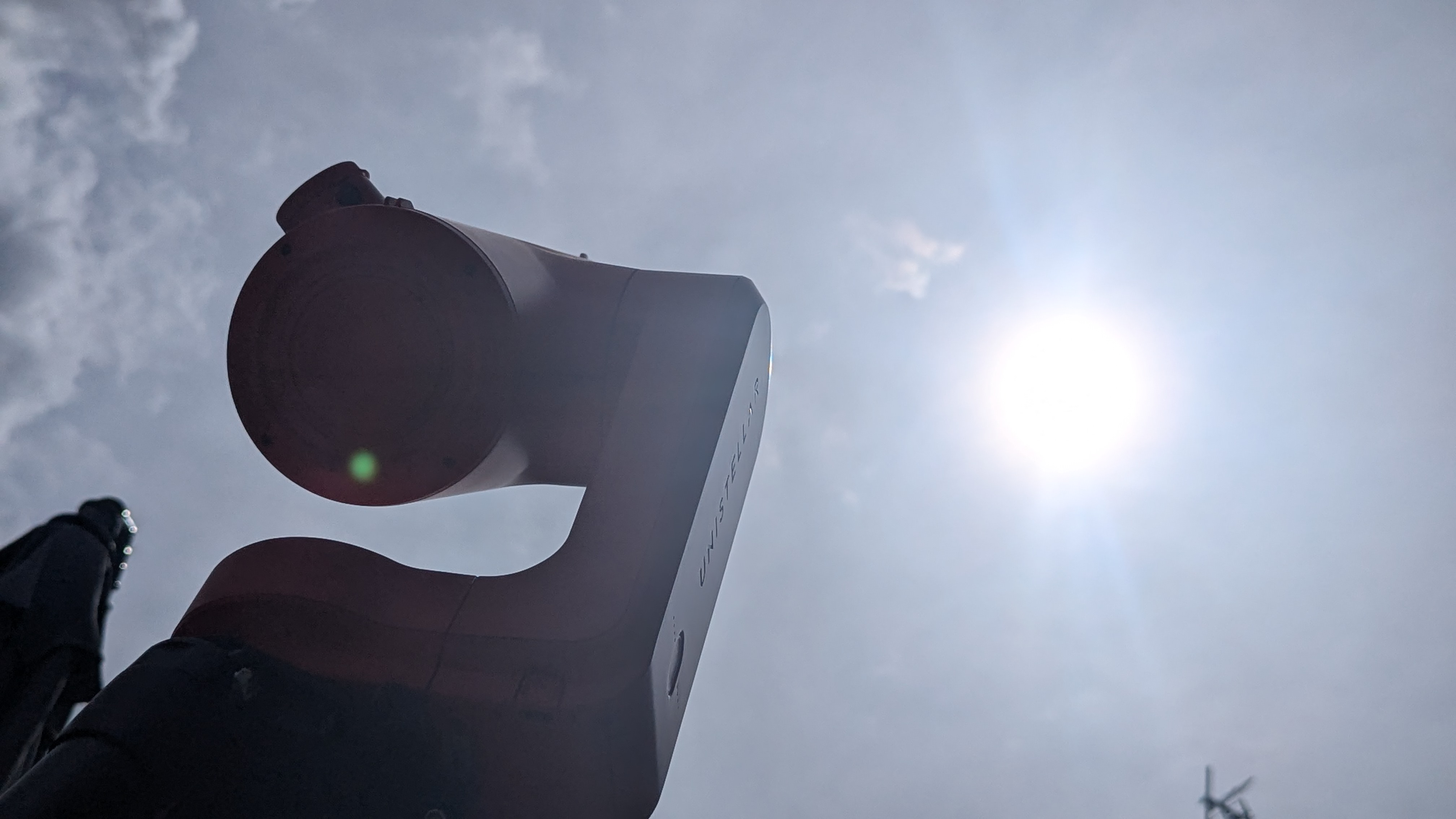 The Odyssey Pro set up to photograph the sun during the daytime