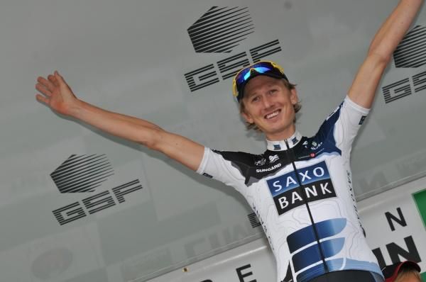 Stage winner Gustav Larsson (Saxo Bank)