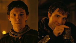 Tom Holland and Robert Pattinson in The Odyssey.