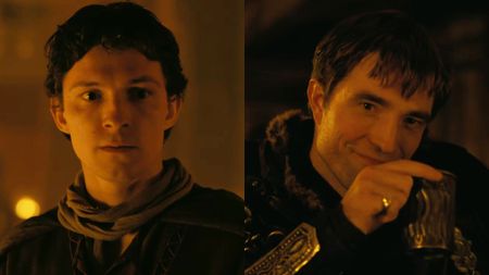 Tom Holland and Robert Pattinson in The Odyssey.
