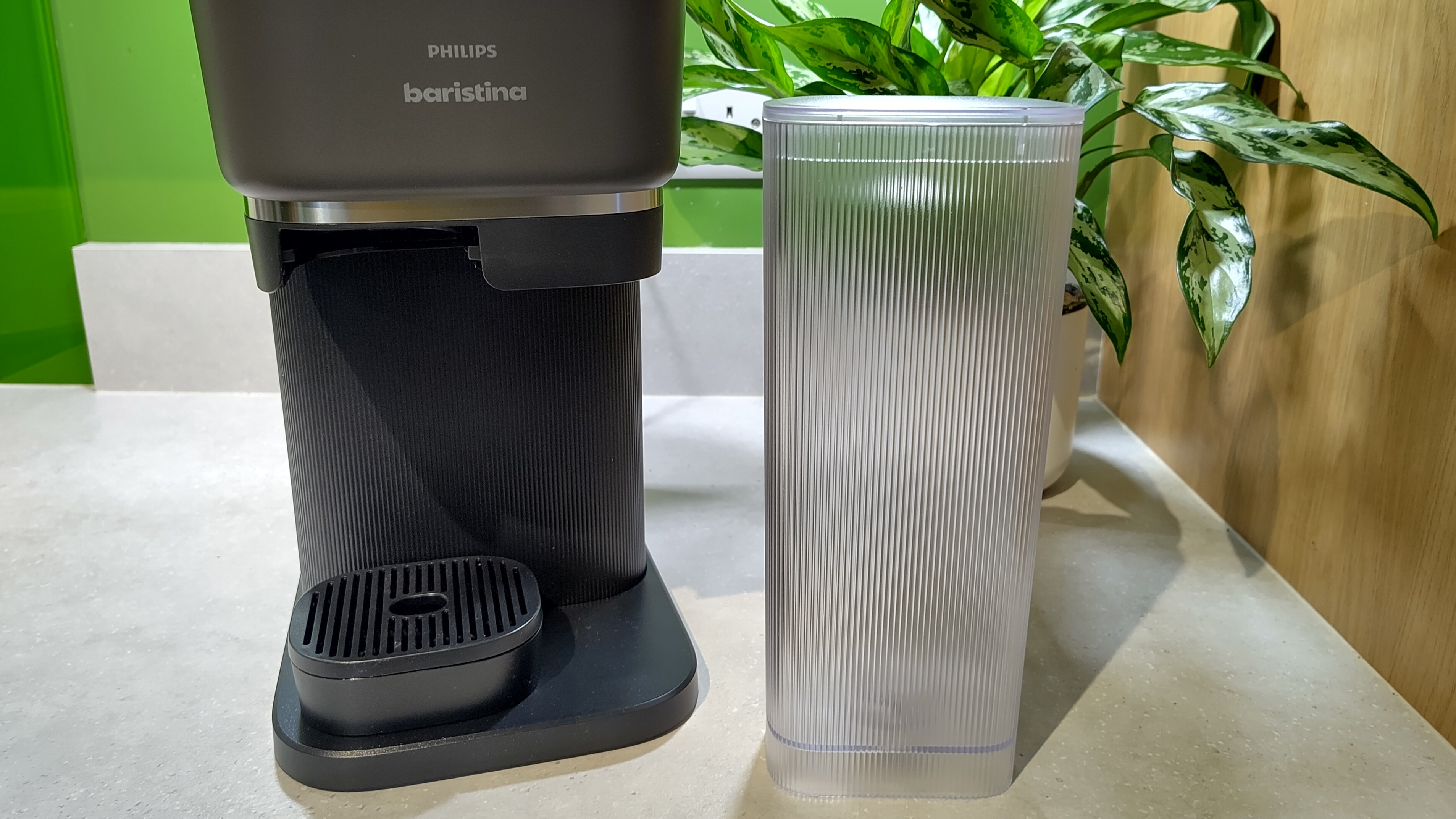 Philips Baristina espresso machine with empty water tank