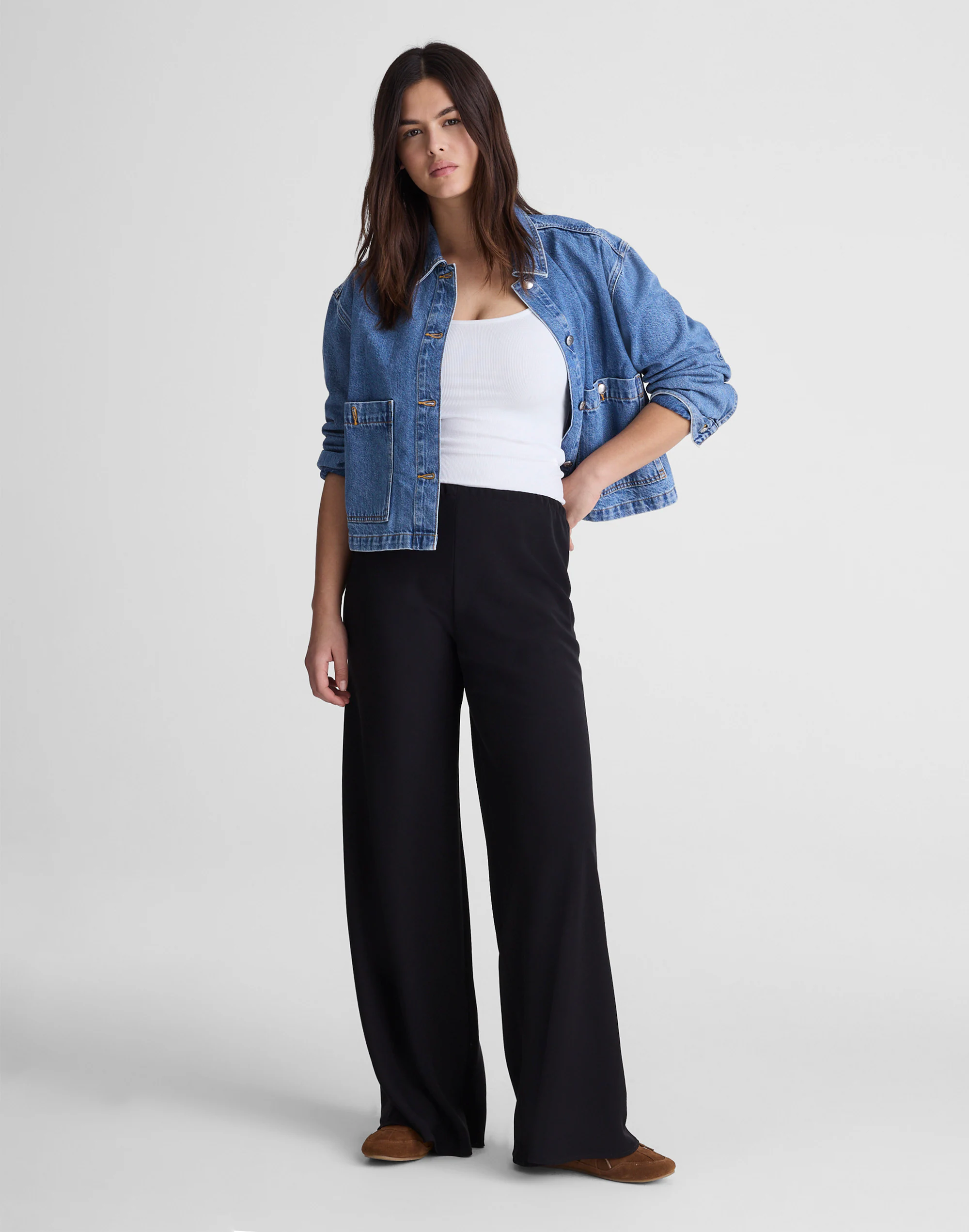 Pull-On Pants in Crepe