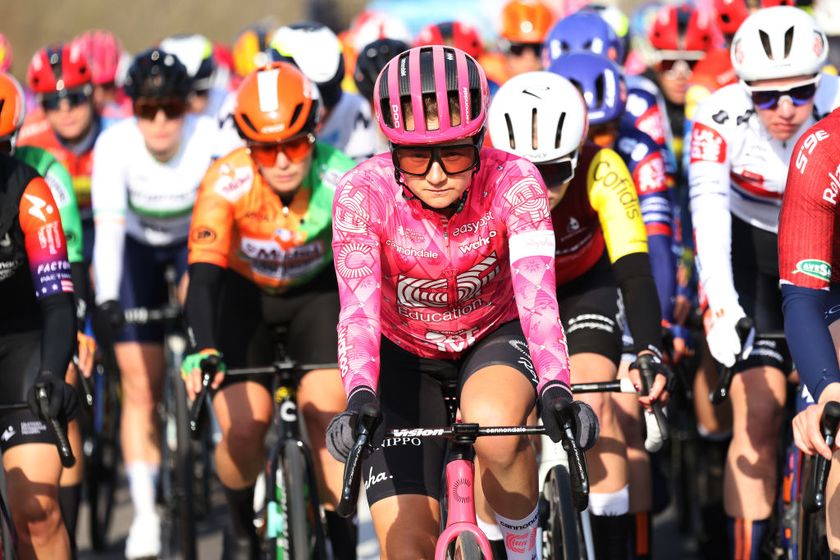 NINOVE BELGIUM MARCH 01 Veronica Ewers of the United States and Team EF EducationOatly competes during the 17th Omloop Het Nieuwsblad 2025 Womens Elite a 1379km one day race from Ghent to Ninove UCIWWT on March 01 2025 in Ninove Belgium Photo by Rhode Van ElsenGetty Images