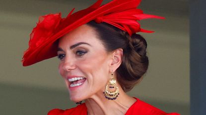 Kate Middleton in red at Royal Ascot