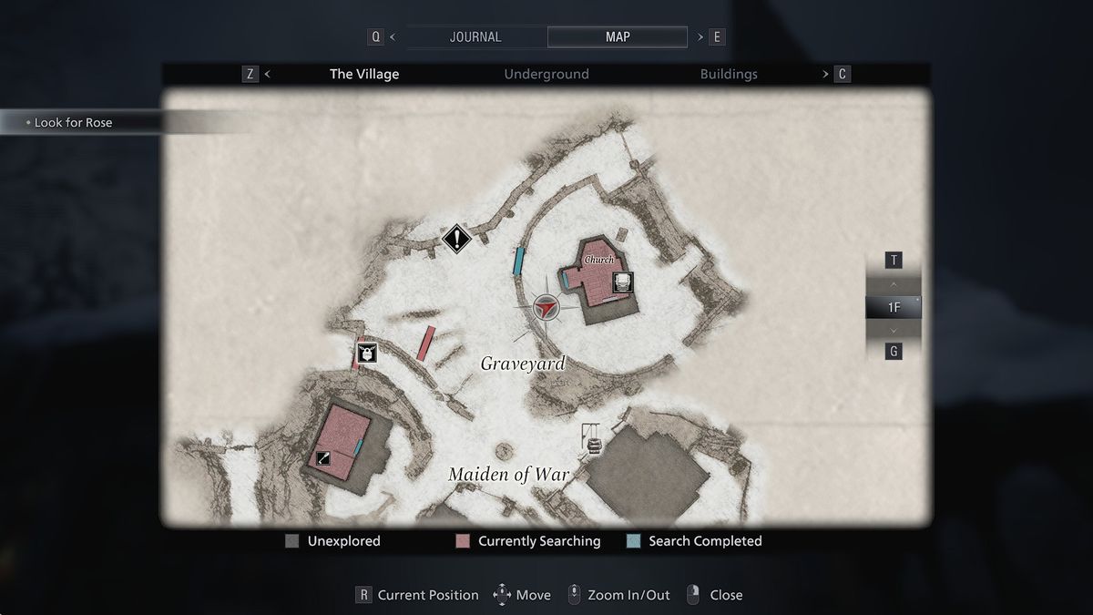 resident evil 8 goats of warding church map