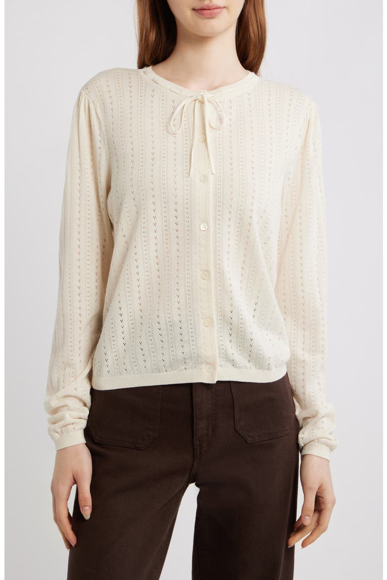 Cotton &amp;amp; Modal Pointelle Cardigan
