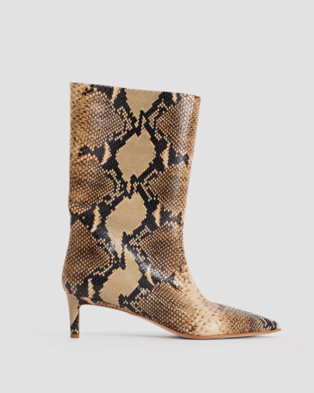 JOSEPH, Tiana Snake Leather Short Boots