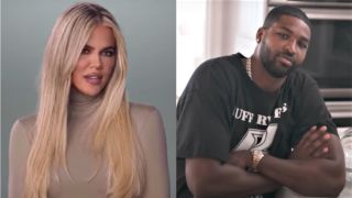 Khloe Kardashian and Tristan Thompson on The Kardashians.