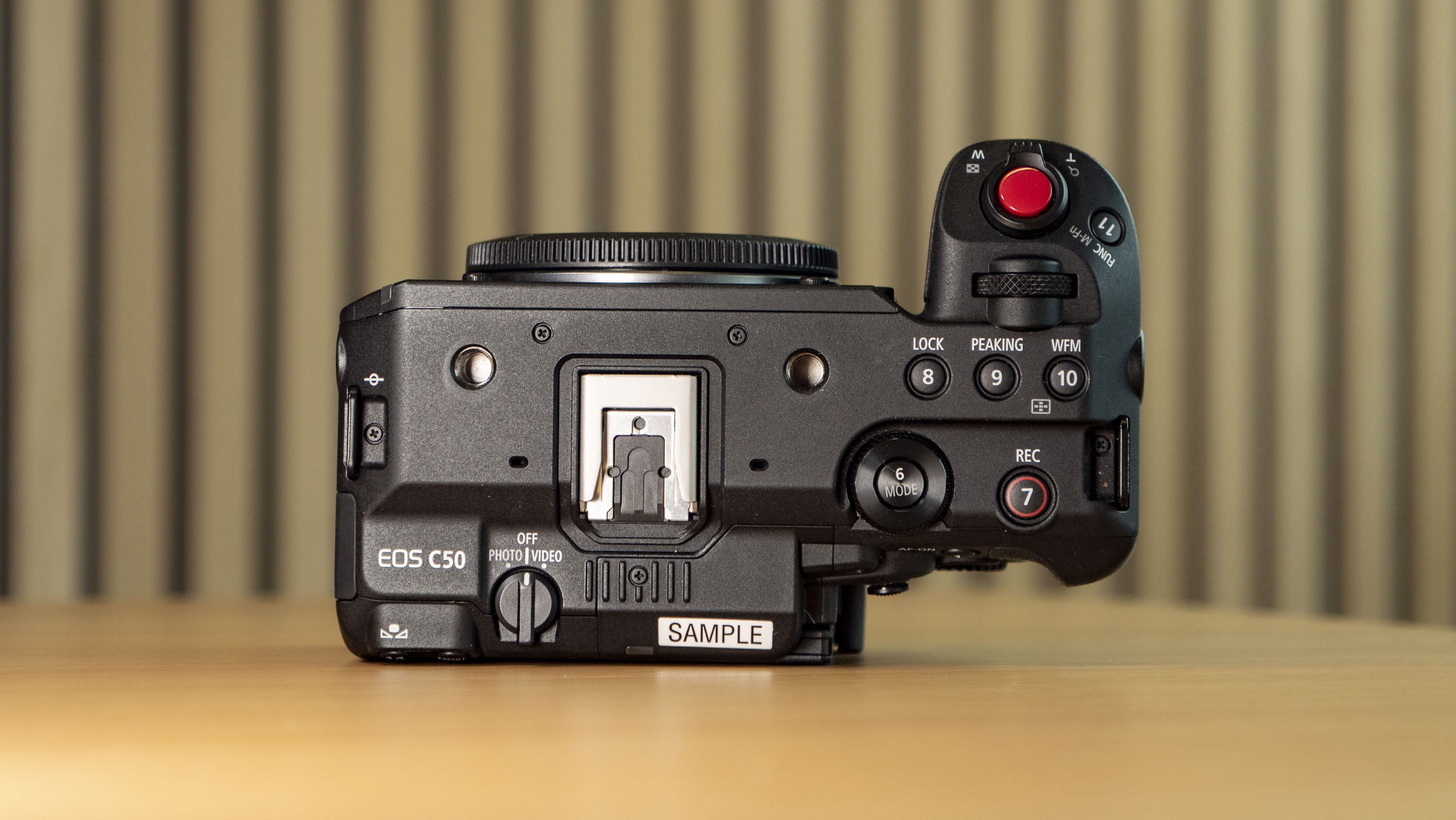 Top plate of the Canon EOS C50