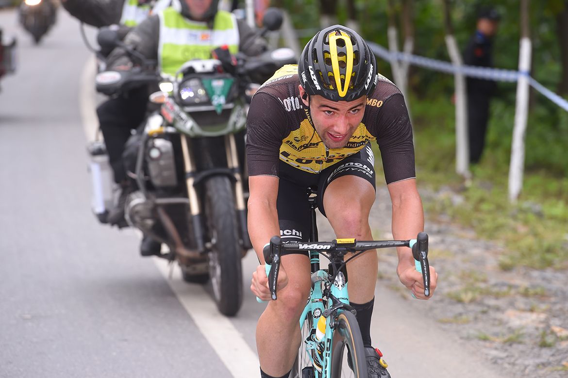 Victor Campenaerts goes for a solo effort