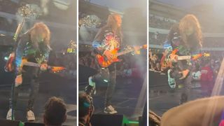 Kirk Hammett performs onstage with Metallica in Gothenburg, Sweden on June 16, 2023