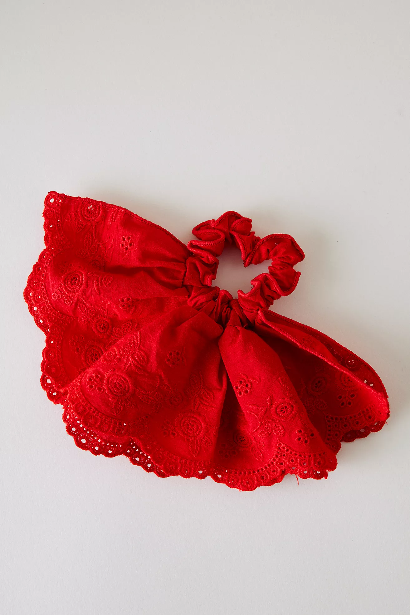 Broderie Fan Hair Scrunchie