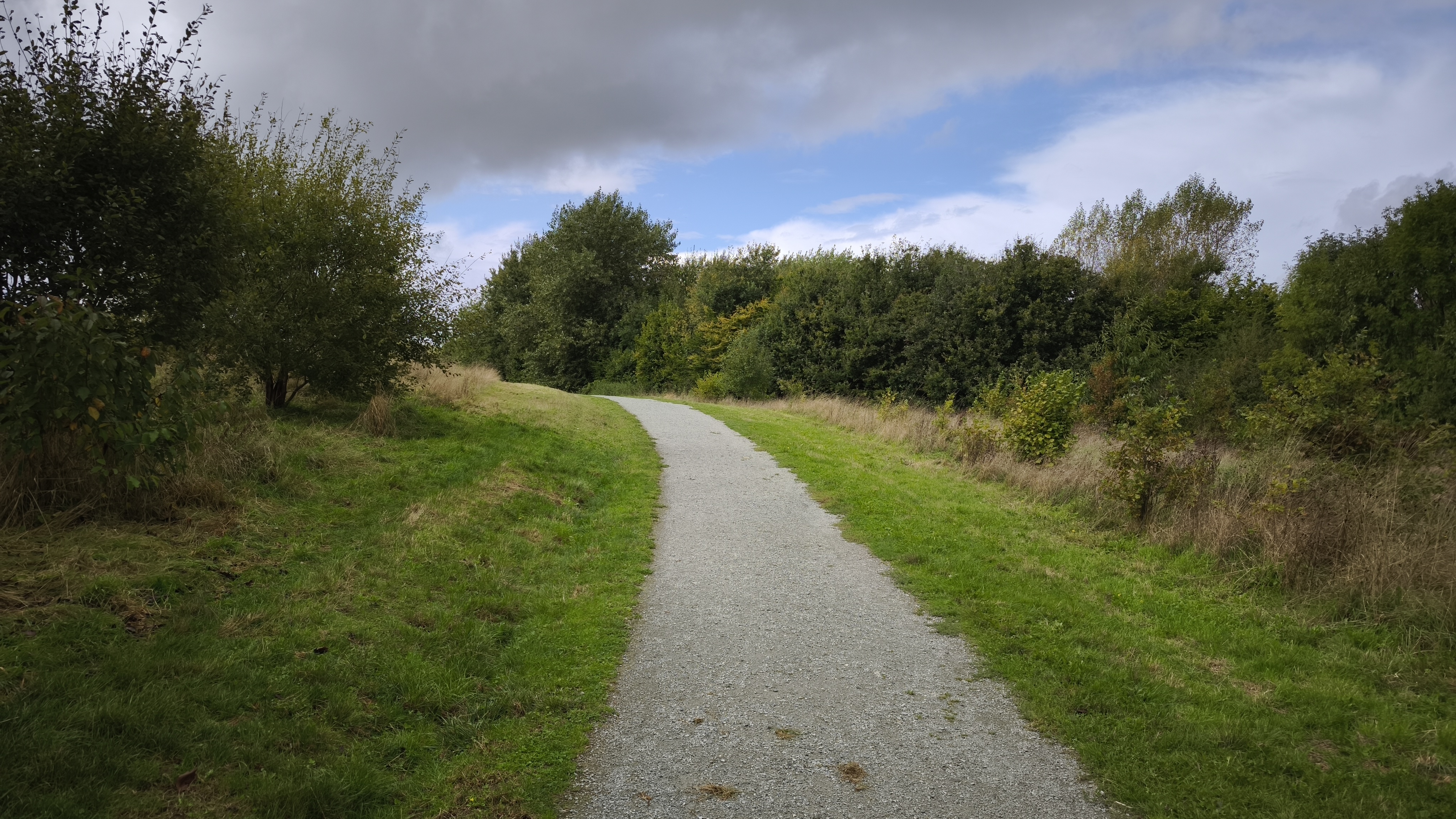 path among dark clouds