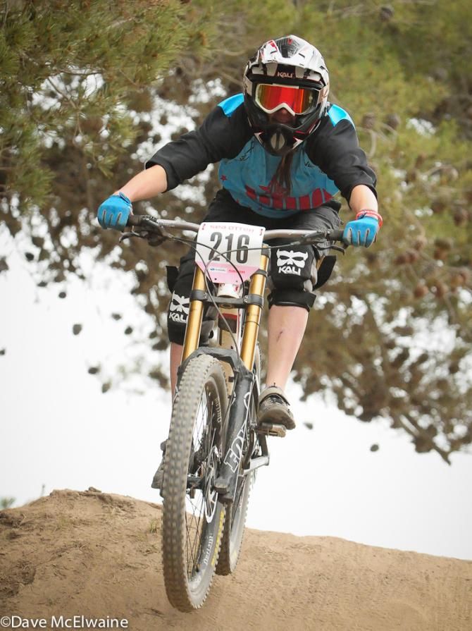 Gretchen Johnson (Shinesouth) over one of the jumps