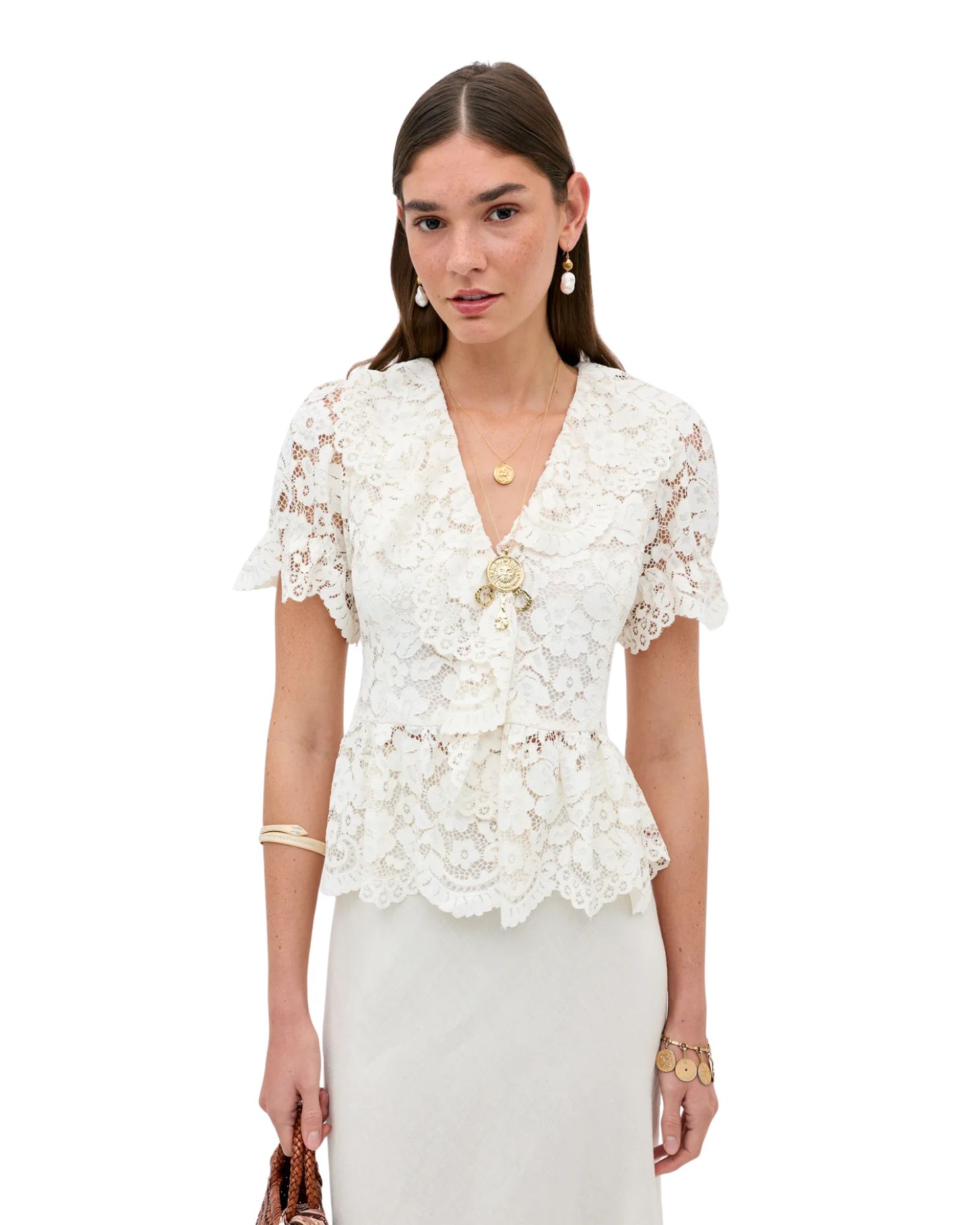 Dollie Lace Top in Cream