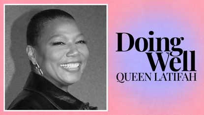 Queen Latifah with the text "Doing Well"