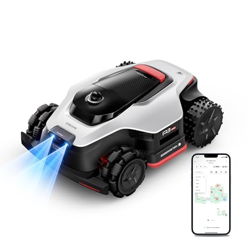 Dreame Lidar 3500 Robot Lawn Mower A3 Awd Pro Wire Free No Rtk, 4wd for 38.7° Slopes, Dual Ai Vision Robotic Lawn Mowers,dual-Disc Cutting 15.8