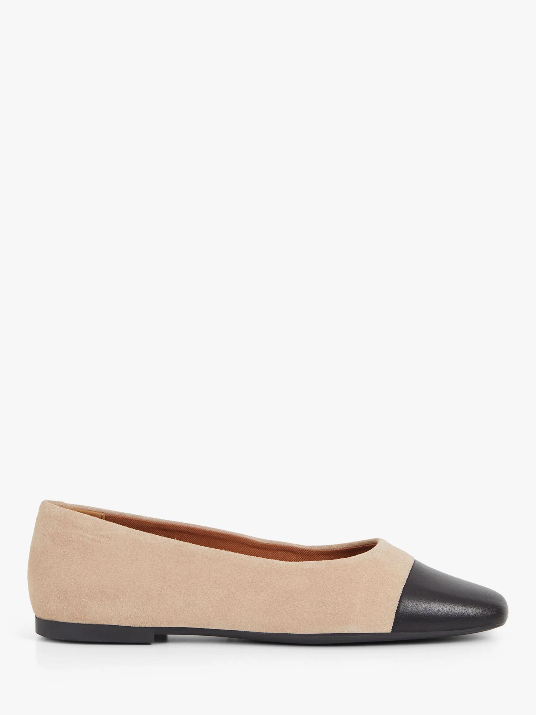 Vagabond Shoemakers Jolin Suede Ballet Pumps, Safari Black