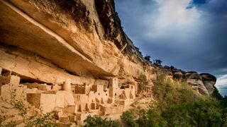Ancient cliff dwellings in Mesa Verde National Park
