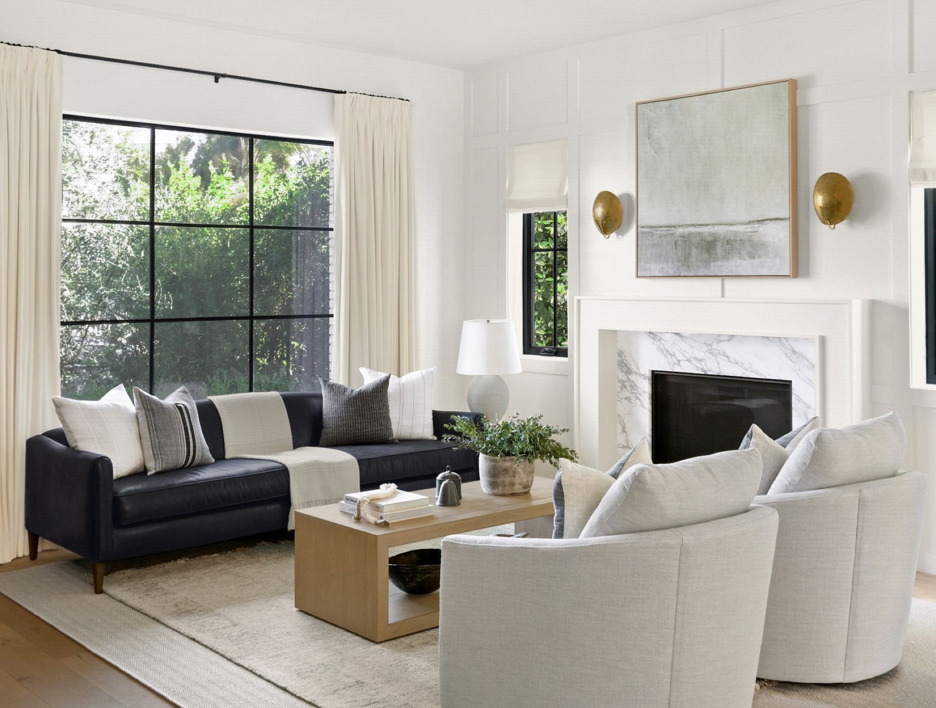 small living in neutral color palette by Victoria Holly Interiors