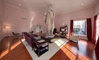 Room with marble statue
