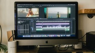 An editing timeline on one of the best video editing computers