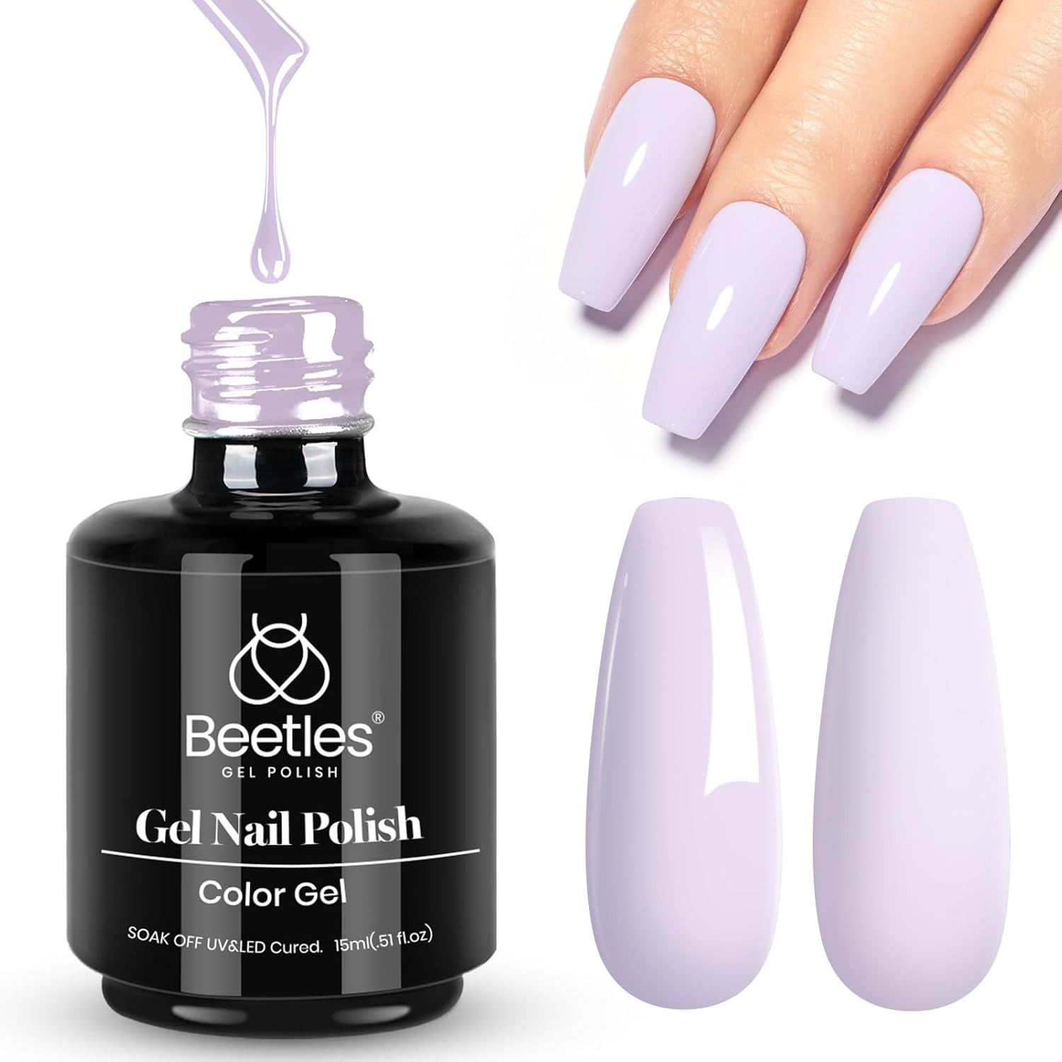Beetle gel polish, beetle gel polish 15 ml lilac purple nail gel soaking UV lamp gel gel polish nail nail salon DIY home solid solid solid solid gel woman gift