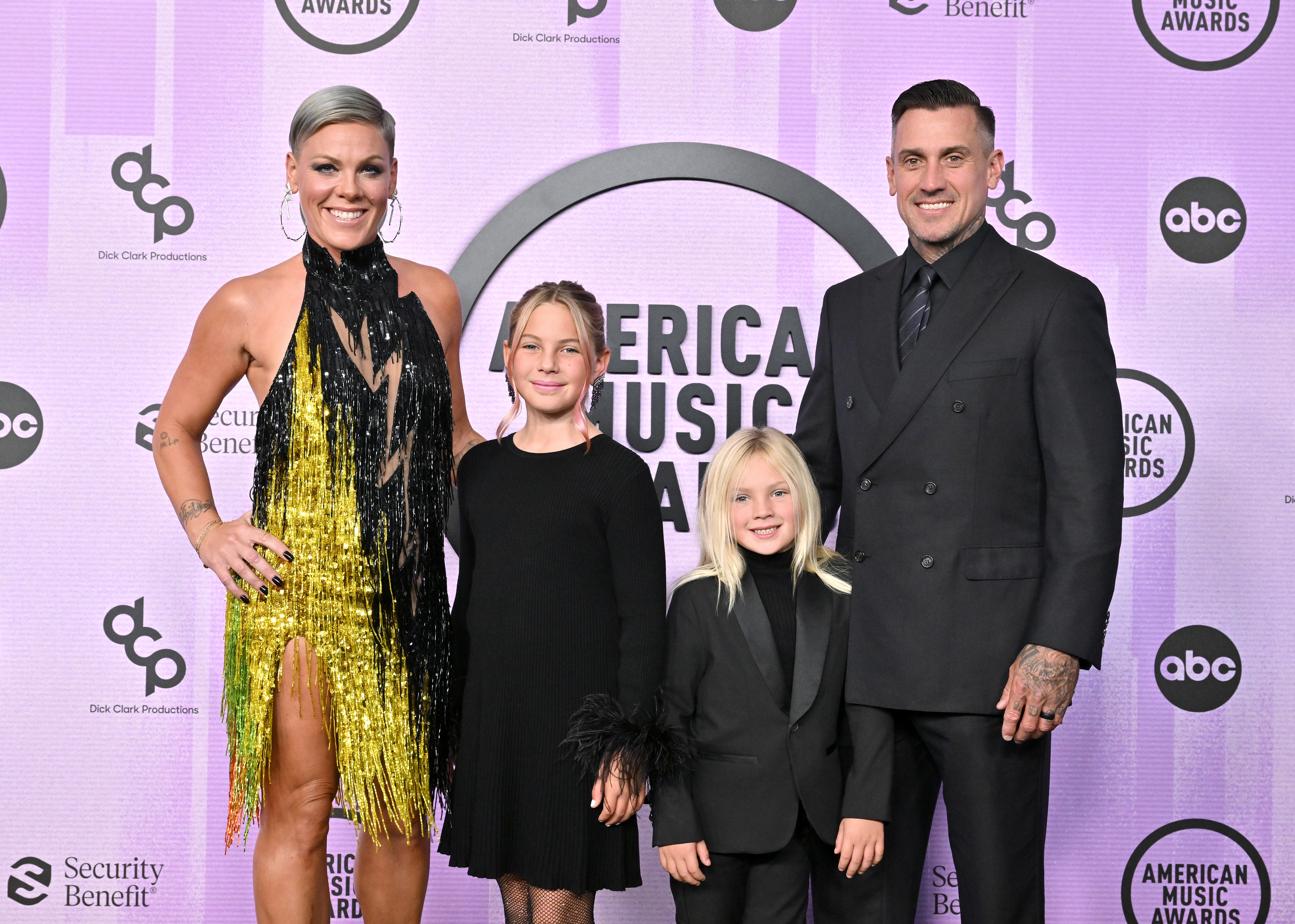 kid - Pink, Willow Sage Hart, Jameson Moon Hart, and Carey Hart