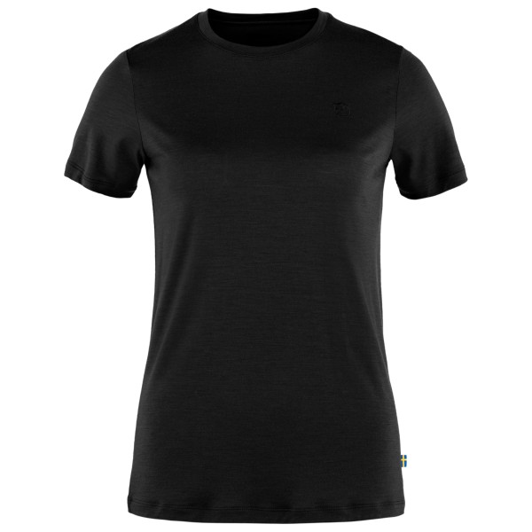 Fj&amp;auml;llr&amp;auml;ven - Women's Abisko Wool S/s - T-Shirt - Black | Xxs